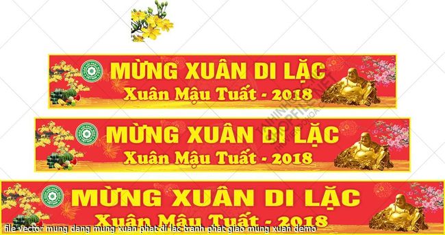 file vector mung dang mung xuan phat di lac tranh phat giao mung xuan 